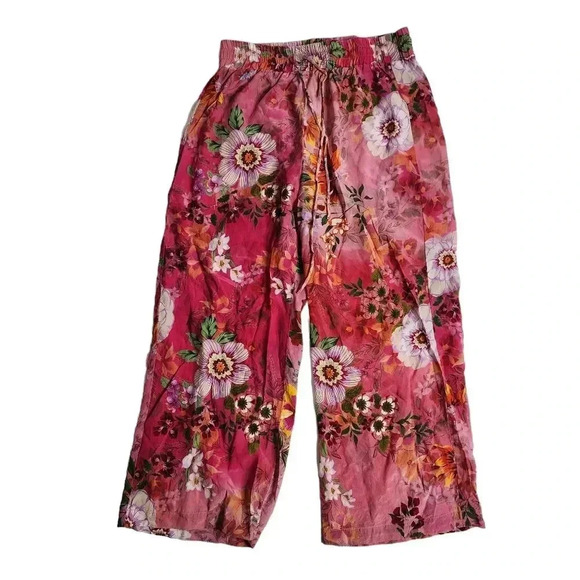 Johnny Was Bethia Cropped Floral Print Pajama Set Size XS - Picture 2 of 7